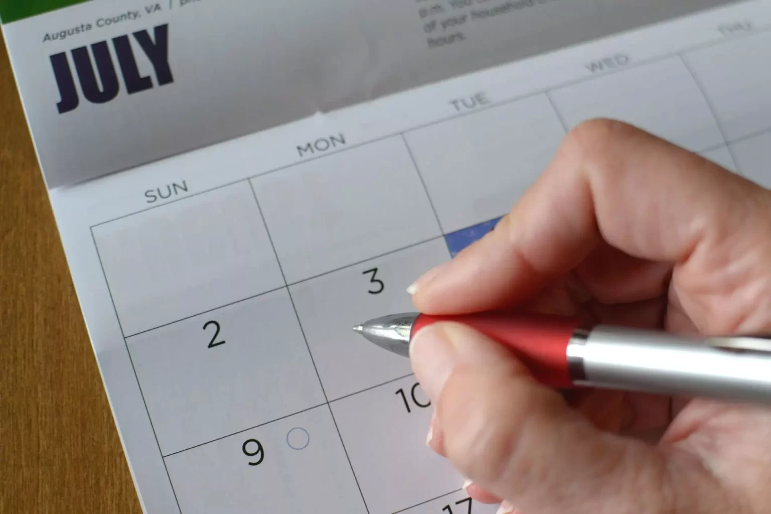 calendario prenotazioni