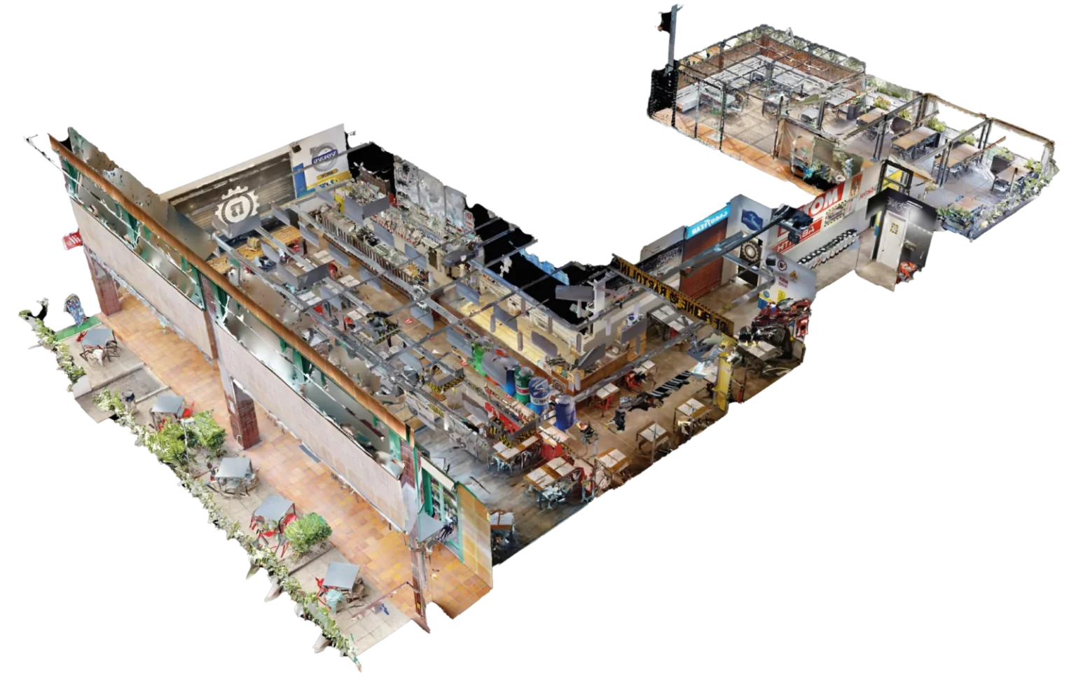 modello 3D dollhouse di una grande location per eventi